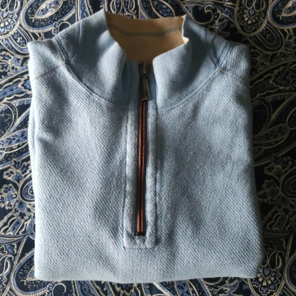 Tommy Bahama Flip Coast Half-Zip Reversible Sweatshirt - Picture 6 of 8